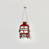 North Pole Red Bus - Hanging Decoration