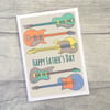 Guitar Father's Day Card, Personalised Card for Dad, Step Dad.