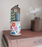 Little Wooden House on a Vintage Bobbin 'Love' 