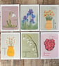 Set of Twelve Birth Flower Cards, Sticker Sheet, Birthday Cards - Image 2