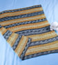 Hand Knitted Fair Isle Baby Blanket in Mustard Yellow and Grey - Image 7
