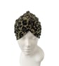 Khaki Leopard Print Turban Head Wrap Soft Comfy Retro Twist Turban Head Scarf 