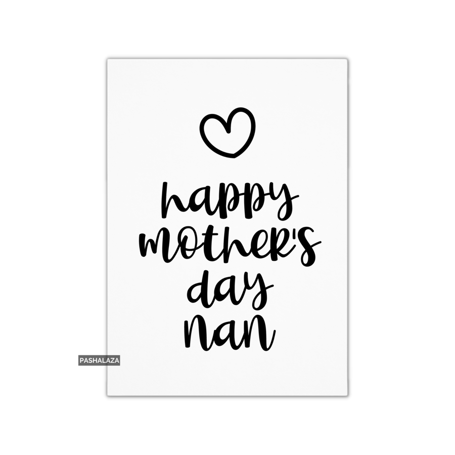 Mother's Day Card - Novelty Greeting Card - Nan