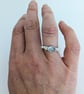 Sterling Silver Granulation Ring With Blue Topaz - Image 1