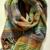 Handwoven Scarf, Autumn shades