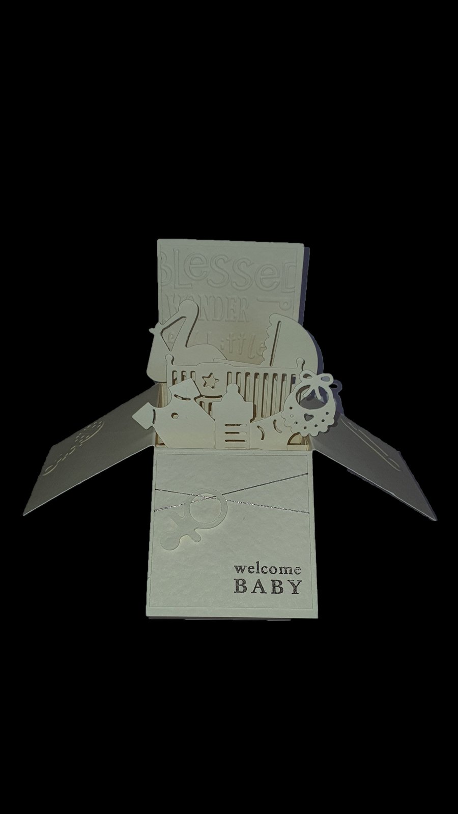 Cream New Baby Box Card 