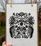 BW Ladybird - Limited edition lino print