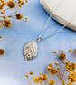 Blackberry Leaf Pendant - Recycled Silver Real Leaf Necklace - Image 1
