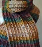 Handmade Ribbed Gradient Scarf: Papatya Batik Winter Accessory (170cm x 20cm)