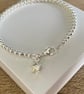 Sterling Silver 4mm Bead Bracelet with Puffed Star Charm & Lobster Clasp - Image 1