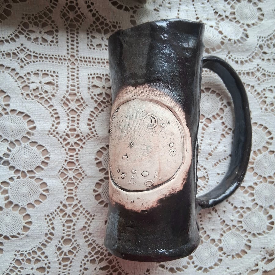 Little moon Coffee mug Ceramic handmade ready to ship