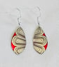 Art Deco style recycled tin earrings 
