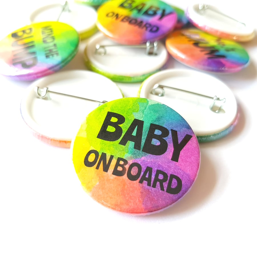 Rainbow Baby on Board Badge