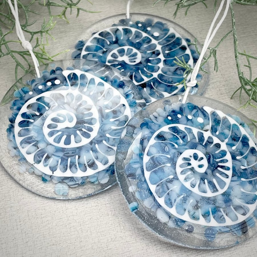 Ammonite - glass decoration