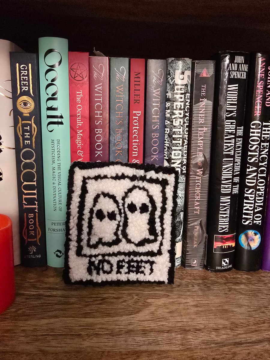 Beetlejuice Inspired No Feet Ghost Photo Punch Needle Halloween Decoration 