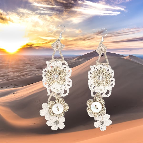 One-of-a-Kind Handmade Crochet Earrings