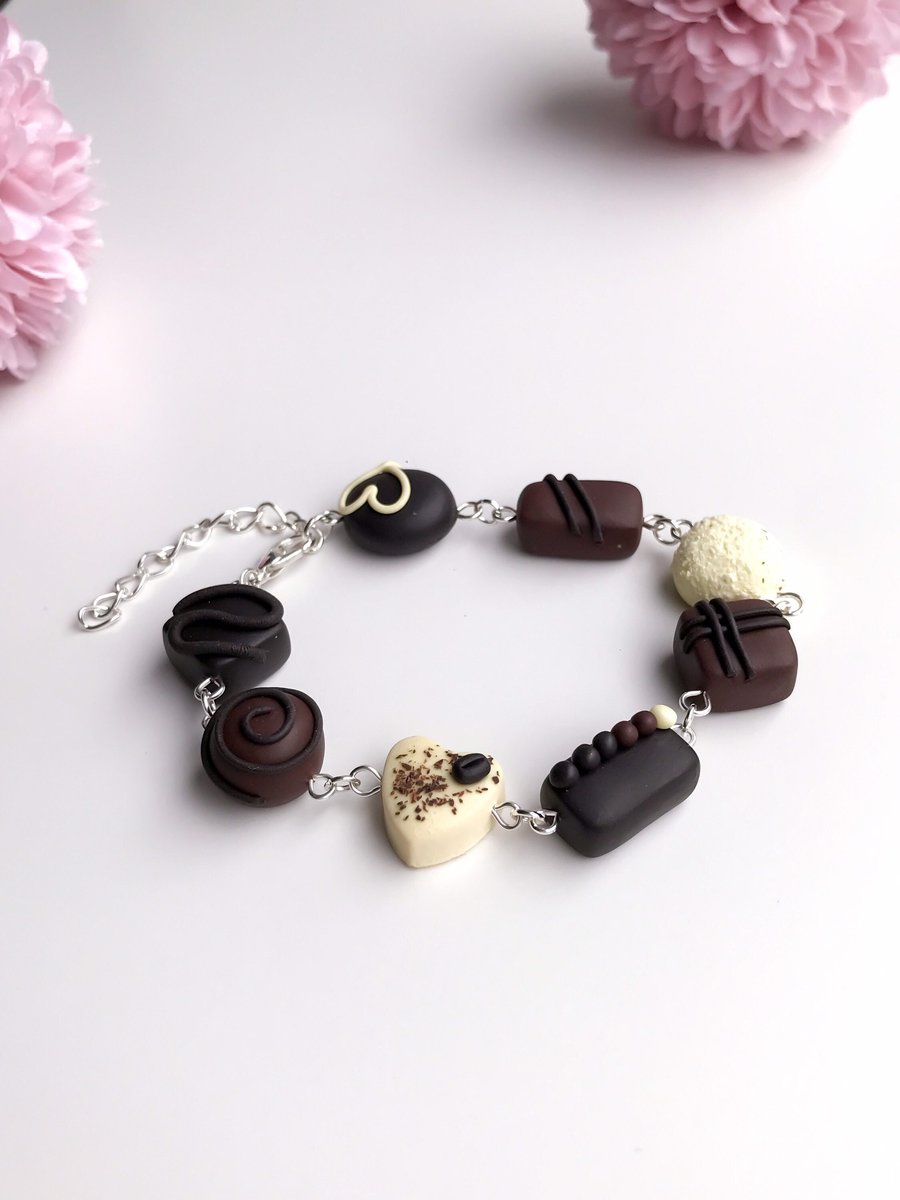 Chocolate Bracelet Realistic Miniature Chocol... Folksy
