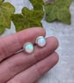 White Aurora Opal Stud Earrings - JBJ3043