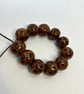 Handmade brown spotted lamp work glass beads - Image 5