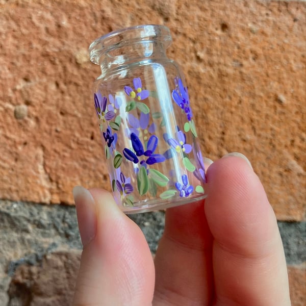 Purple Two Toned Mini Vase - Floral Glassware