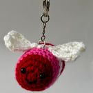 Crochet Love Bee Keyring