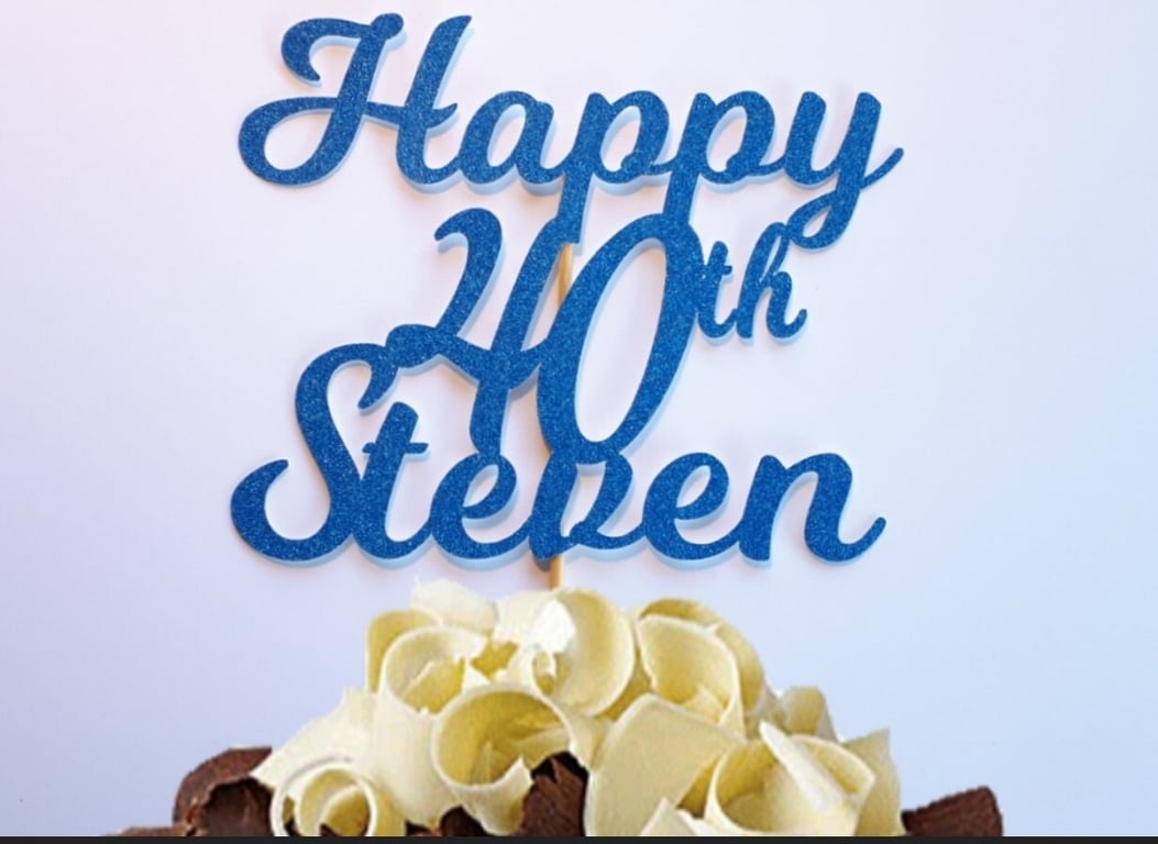 40th Birthday Cake Topper, 40th Cake Topper, Custom Cake Topper, 40th Cake Decor