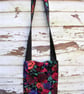 FLORAL shoulder or cross body Bag, small, lightweight, bright jewel colours - Image 2