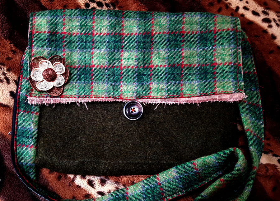 Tartan and Wool Handmade Bag