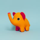 Cute orange felt elephant ornament