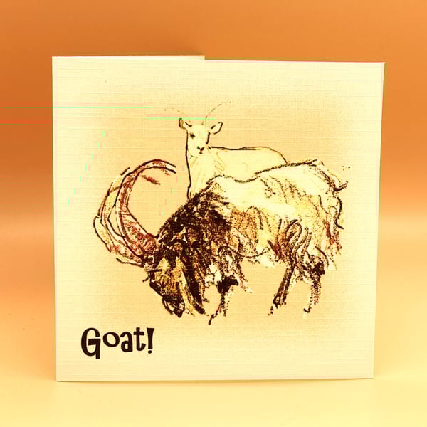 Fathers Day Card Greatest of All time, fun 'GOAT Dad' card, Greetings Card.