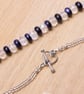  Navy necklace - Blue goldstone necklace with twinkle beads - Image 8