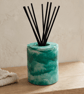 Teal Green Marbled Reed Diffuser Holder for 100 ml Squat Home Fragrance Bottle