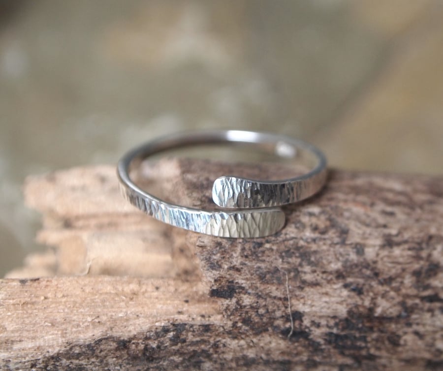 Silver ring, forged silver jewellery, Eco-friendly, handmade by ARC Jewellery