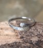 Textured sterling silver wrap ring, made to order, adjustable silver ring - Image 2