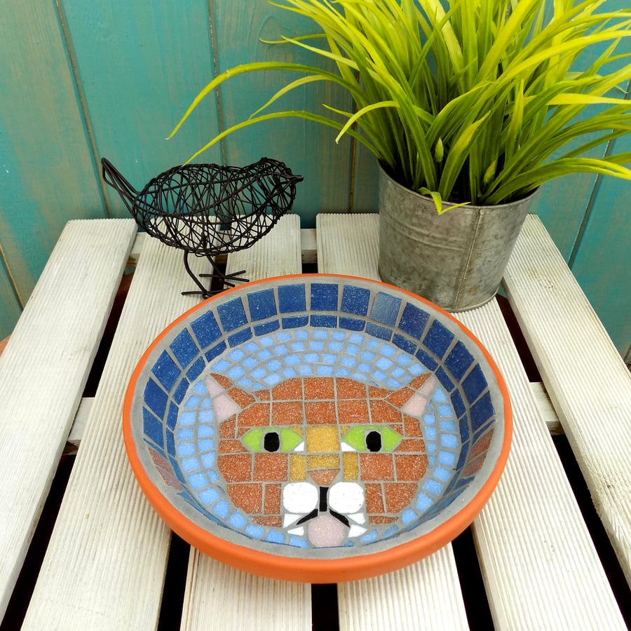 Mosaic Ginger Lappy Cat Water Dish