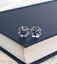 Silver flower earrings, sapphire earrings, September birthstone jewellery - Image 9