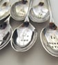 Twelve Days coffeespoon set, handstamped vintage apostle spoons and sugar tongs - Image 3