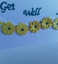 Get well soon card. Handmade flowers. Ref 071.  - Image 6