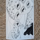 Curtain Illustration A4 Print