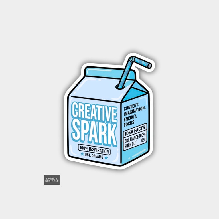 Funny Cheeky Juice Box Sticker For Adults - Creative Spark