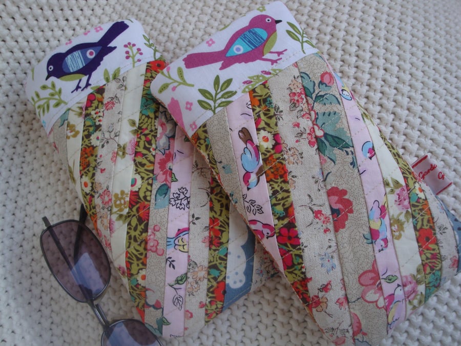 Cotton Glasses case - Floral patchwork 