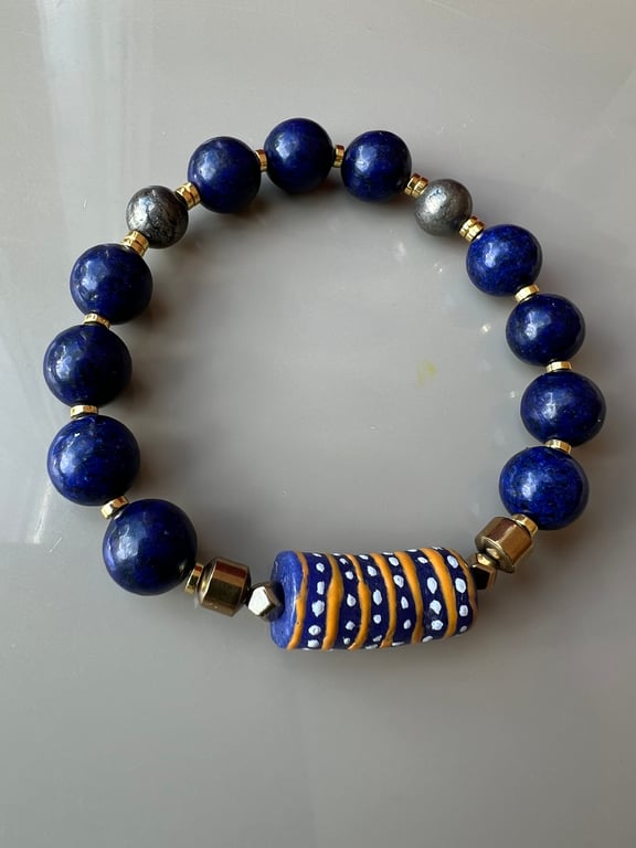 “Inner strength”,Lapis Lazuli Bracelet 