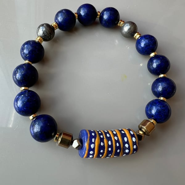 “Inner strength”,Lapis Lazuli Bracelet 