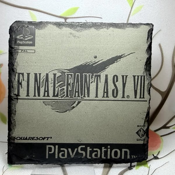 Final Fantasy 7 VII Cover Laser Etched Coaster