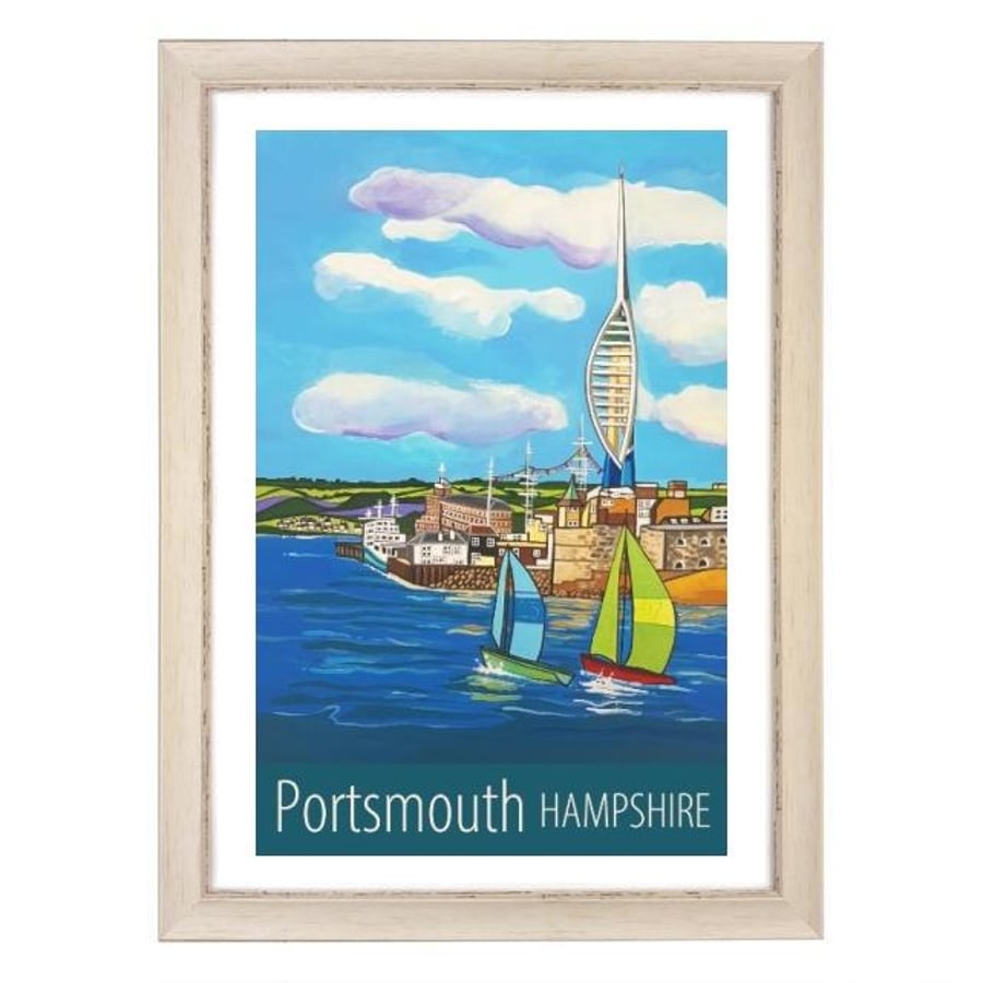 Portsmouth travel poster print by Susie West
