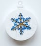 Blue & Gold Snowflake Christmas Bauble