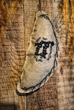 Handmade Embroidered Cornish Pasty Cushion – Felt Soft Sculpture