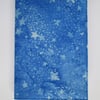 A5 Blue Batik Swirl Reusable Notebook Cover