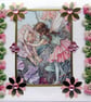 Fairy - Hand Crafted Decoupage Greeting Card - Blank - 3105
