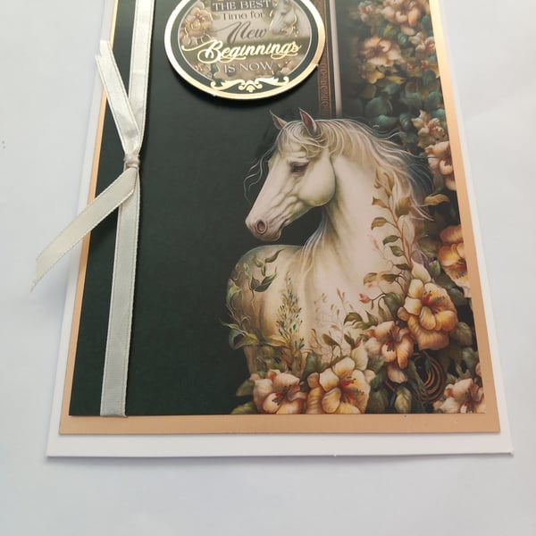 Horse birthday card widlife enchanted forest greetings